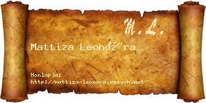 Mattiza Leonóra névjegykártya
